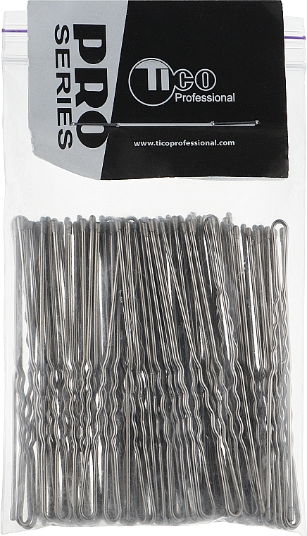 Wavy Hair Pins, 70 mm, silver - Tico Professional — photo N1