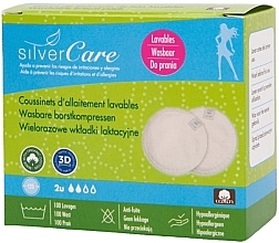 Reusable Breast Pads, 100% cotton, 2 drops - Masmi Silver Care — photo N1