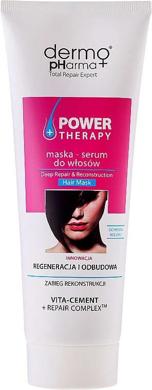 Hair Serum Mask "Repair & Reconstruction" - Dermo Pharma Power Therapy Deep Repair & Reconstruction Hair Mask — photo N1
