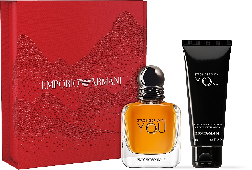 Giorgio Armani Emporio Armani Stronger With You - Set (edt/50ml+sh/gel/75ml) — photo N1