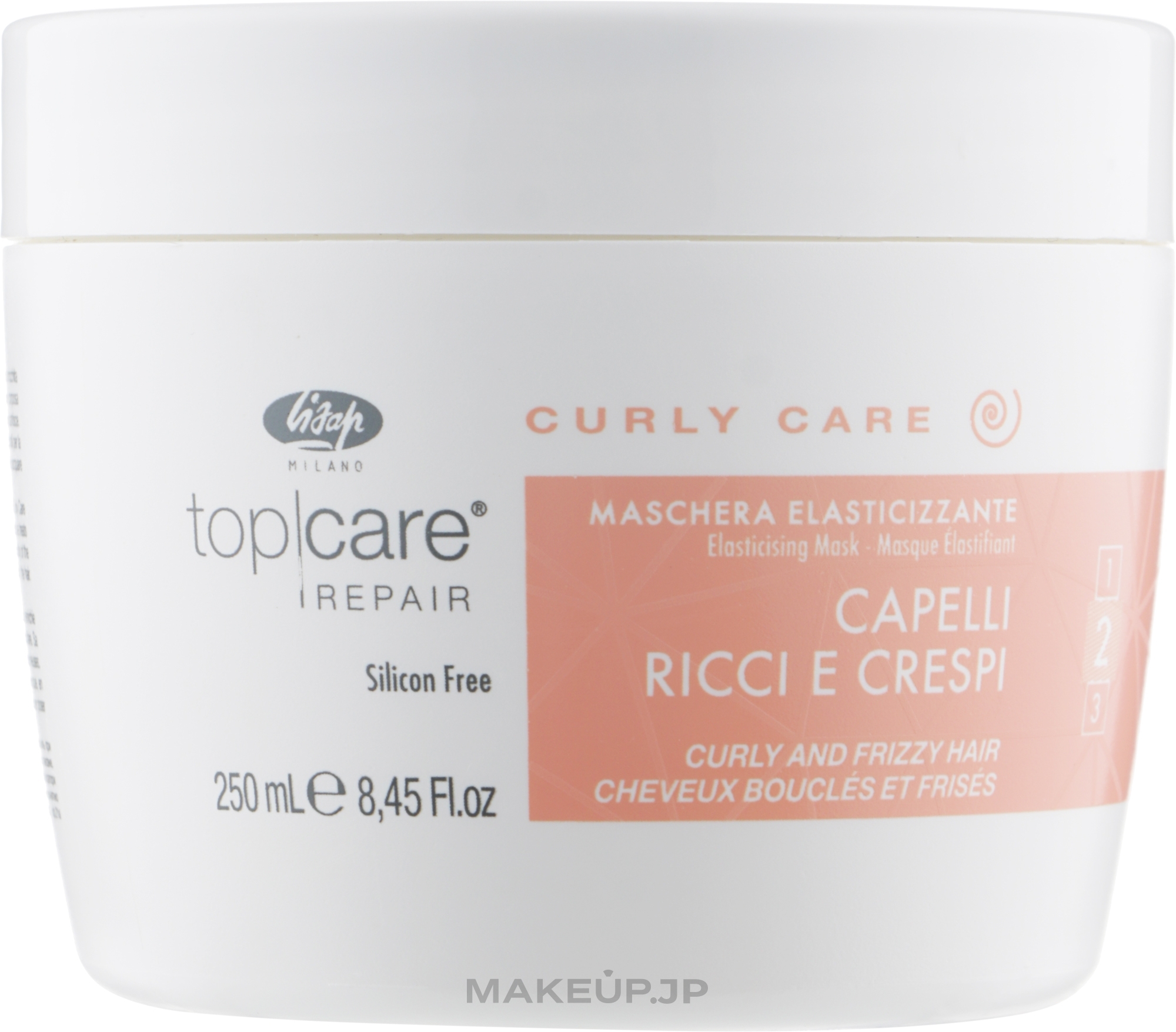 Smoothing Mask for Curly & Unruly Hair - Lisap Milano Curly Care Top Care Repair Elasticising Mask  — photo 250 ml