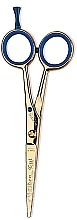 Fragrances, Perfumes, Cosmetics Hairdressing Straight Scissors, Gold with Blue, 5.5 Inches - Kiepe Professional Golden Cut