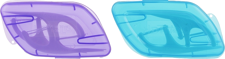 Floss Picks Set + 2 Travel Cases, purple + light blue - Dentek Moulthwash Blast — photo N2