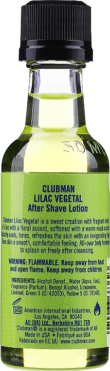 Clubman Pinaud Lilac Vegetal - After Shave Lotion — photo N6
