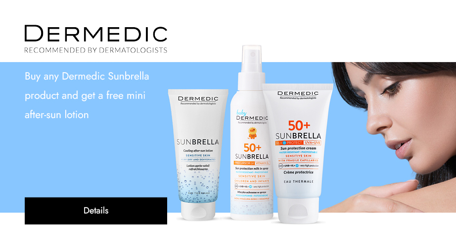 Buy any Dermedic Sunbrella product and get a free mini after-sun lotion