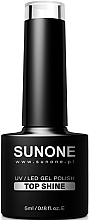 Fragrances, Perfumes, Cosmetics Gel Polish Top Coat - Sunone UV/LED Gel Polish Top Shine