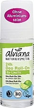 Fragrances, Perfumes, Cosmetics Roll-On Lime Deodorant - Alviana Naturkosmetik Organic Lime Deodorant Roll-On