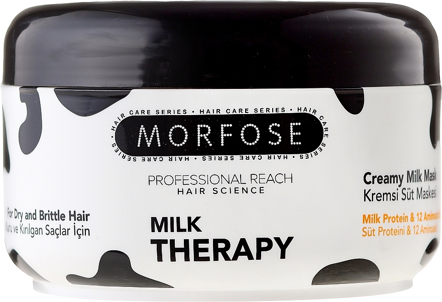 Milk Protein Hair Mask - Morfose Milk Therapy Creamy Mask — photo N1