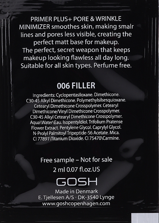 GIFT! Primer - Gosh Copenhagen Primer Plus Pore & Wrinkle Minimizer (sample) — photo N2