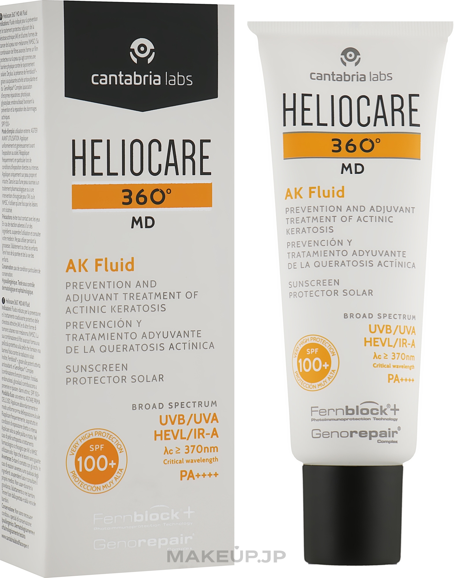 Sunscreen Flui SPF100+ - Cantabria Labs Heliocare 360? AK Fluid SPF 100+ — photo 50 ml