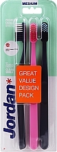 Fragrances, Perfumes, Cosmetics Toothbrush, medium, black, pink, black - Jordan Clean Smile Medium