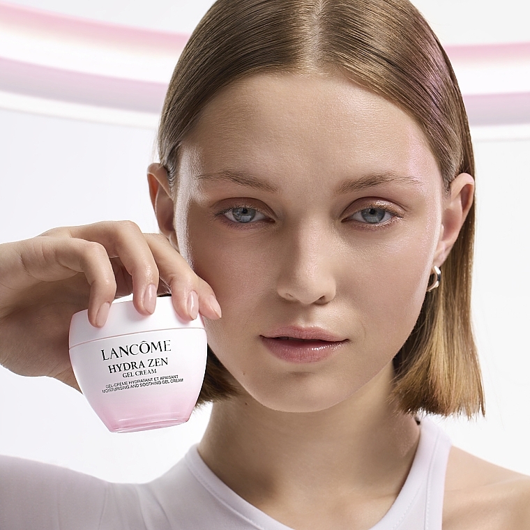 Moisturizing & Softening Face Cream-Gel with Hyaluronic Acid & Rose extract - Lancome Hydra Zen Gel Cream — photo N5