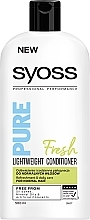 Fragrances, Perfumes, Cosmetics Normal Hair Conditioner - Syoss Pure Fresh Lightweight Conditioner