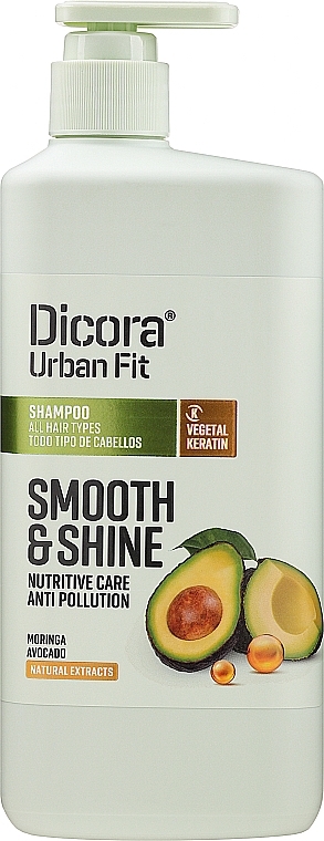 Shampoo for All Hair Types - Dicora Urban Fit Shampoo Smooth & Shine — photo N3
