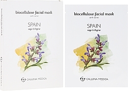 Fragrances, Perfumes, Cosmetics Sheet Mask "Spain" - Calluna Medica Spain Anti-Acne Biocellulose Facial Mask