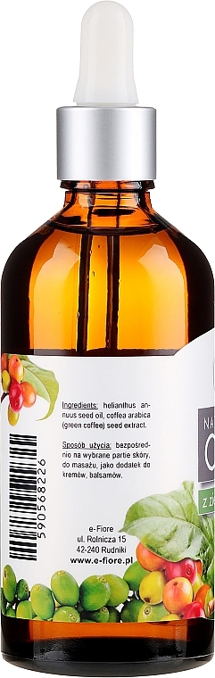 Anti-Cellulite Oil with Green Coffee Extract - E-Flore Natural Oil — photo N2
