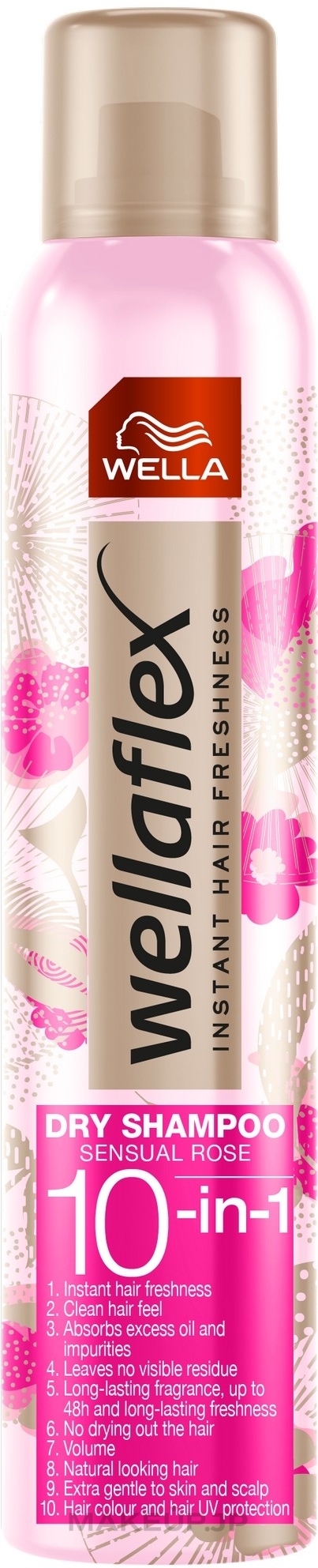 Dry Shampoo - Wella Wellaflex Dry Shampoo Sensual Rose 10-in-1 — photo 180 ml