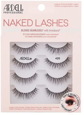 False Lashes Set - Ardell Naked Lashes 420 Black — photo N1