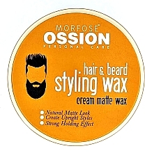 Hair & Beard Styling Wax - Morfose Ossion Cream Matte Styling Wax For Hair & Beard — photo N2
