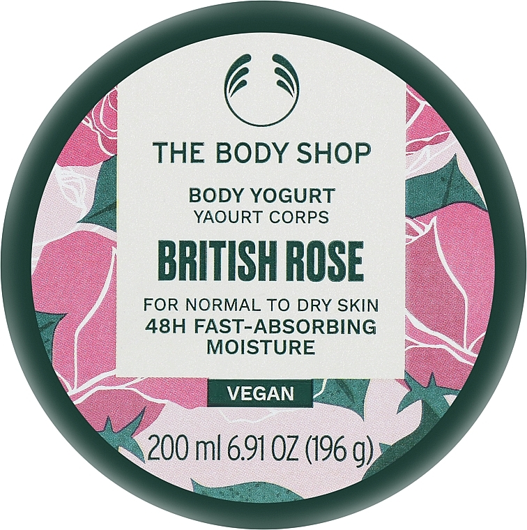 Body Yoghurt for Normal & Dry Skin - The Body Shop British Rose Vegan Body Yogurt — photo N1