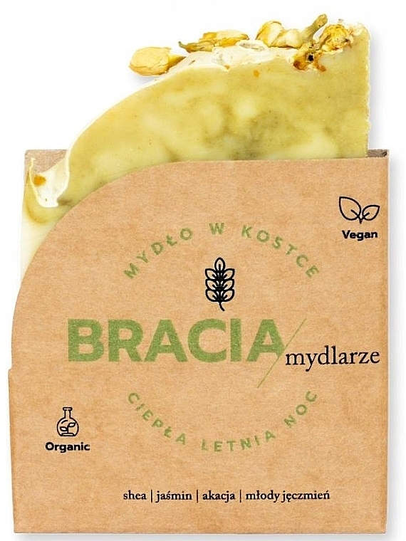 Jasmine & Acacia Solid Soap - Bracia Mydlarze Solid Soap Warm Summer Night — photo N1