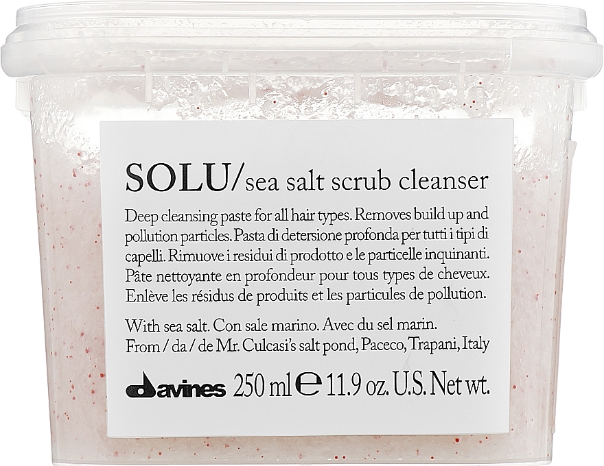 Cleansing Sea SaltPaste-Scrub for All Hair Types - Davines Solu Sea Salt Scrub Cleanser — photo N3