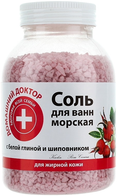 White Clay & Rosehip Bath Salt - Domashniy Doktor — photo N1