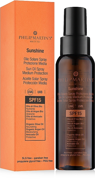 Moisturizing Face & Body Sun Spray - Philip Martin's Sunshine SPF 15 Spray — photo N1