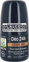 Fragrances, Perfumes, Cosmetics Cedar Roll-On Deodorant - So'Bio Etic Men Cedar 24H Deodorant