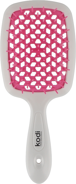 Hair Brush, white with pink teeth - Kodi Professional Soft Touch Hairbrush — photo N1