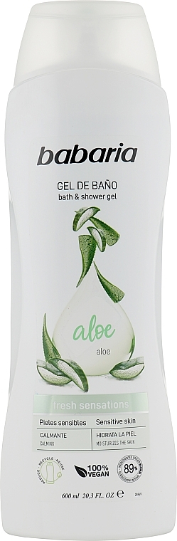Shower & Bath Cream-Gel - Babaria Naturals Aloe Vera Bath and Shower Gel — photo N1