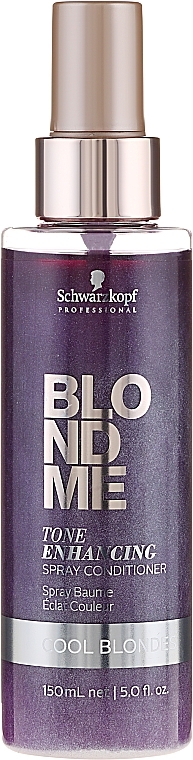 Conditioner Spray for Cold Shades - Schwarzkopf Professional BlondMe Color Correction Spray Conditioner Cool Ice — photo N2