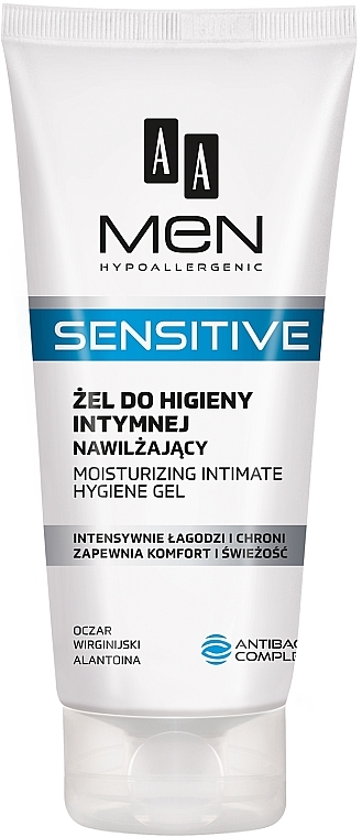 Moisturizing Intimate Wash Gel - AA Men Sensitive Moisturizing Gel For Intimate Hygiene  — photo N1