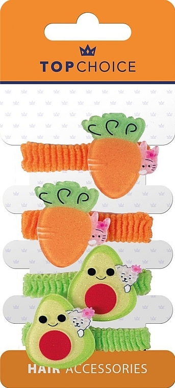 Kids Hair Ties, 26591, 4 pcs - Top Choice — photo N1