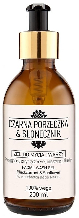 Cleansing Gel for Problem & Oily Skin - Nova Kosmetyki Czarna porzeczka & Slonecznik — photo N1