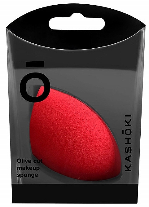 Makeup Sponge, red - Kashoki Olive Cut Makeup Sponge Red — photo N2