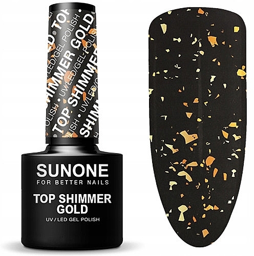 Shimmer Top Coat - Sunone Top Shimmer Gold — photo N3