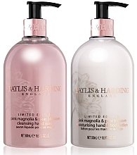 Fragrances, Perfumes, Cosmetics Set - Baylis & Harding Pink Magnolia & Pear Blossom (b/lot/500ml + soap/500ml)