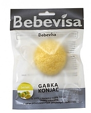 Fragrances, Perfumes, Cosmetics Cleansing Sponge "Lemon" - Bebevisa Konjac Sponge