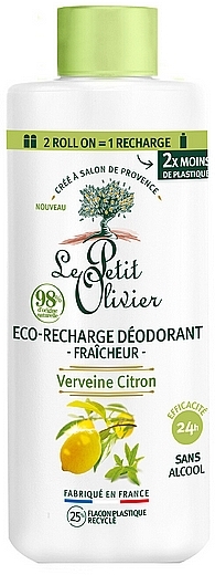 Verbena & Lemon Deodorant - Le Petit Olivier Eco-Refill Fresh Lemon Verbena Deodorant — photo N1