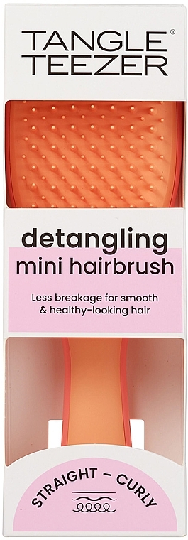 Hair Brush - Tangle Teezer The Ultimate Detangler Mini Salmon Pink & Apricot — photo N3