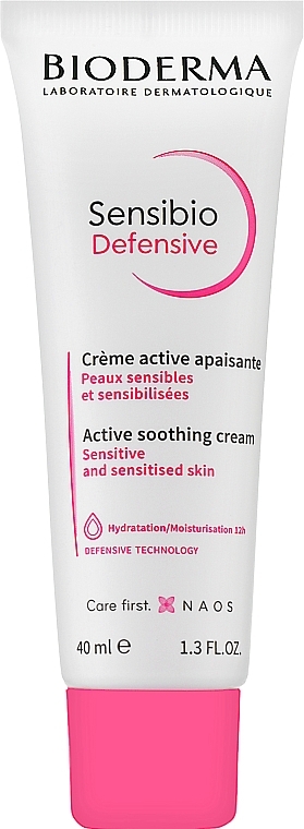 Light Cream for Sensitive Skin - Bioderma Sensibio Defensive Active Soothing Cream — photo N1
