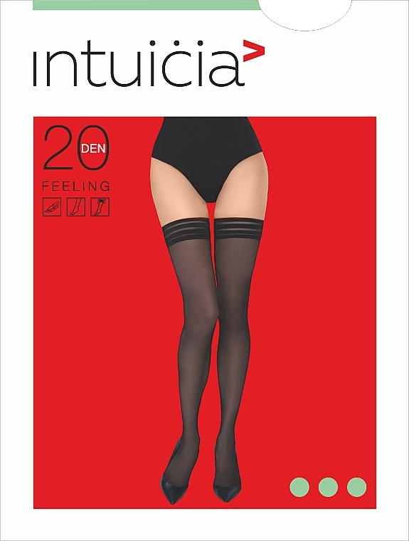 Tights "FEELING" 20 Den, black - Intuicia — photo N1