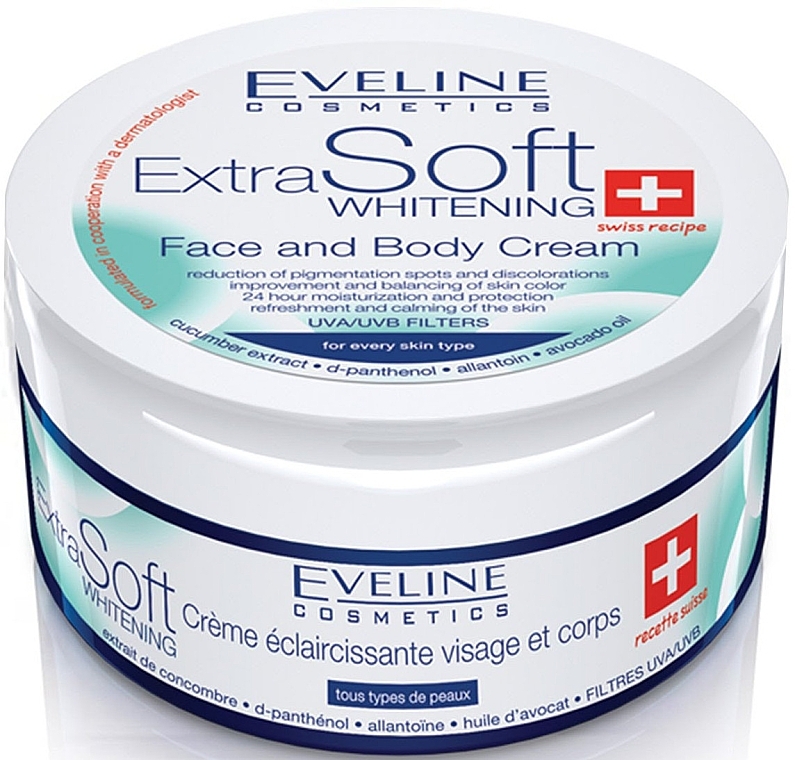 Whitening Face & Body Cream - Eveline Cosmetics Extra Soft Whitening — photo N1