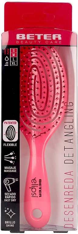 Brush for Short Hair, pink - Beter Elipsi Detangling Brush Small Fucsia — photo N14
