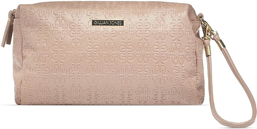 Makeup Bag - Gillian Jones Natascha Toilettry Bag in Beige w. Logo — photo N1