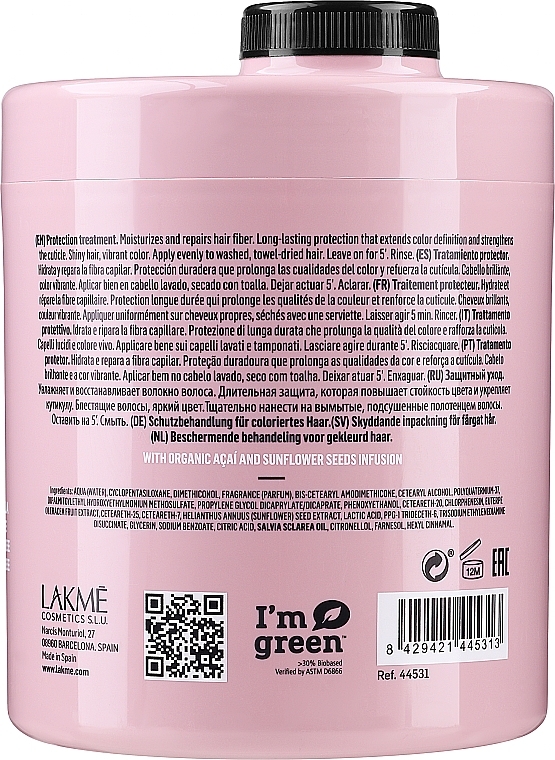 Colored Hair Care Mask - Lakme Teknia Color Stay Treatment — photo N4