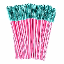 Lash & Brow Brush, turquoise with hot pink handle - Clavier — photo N2