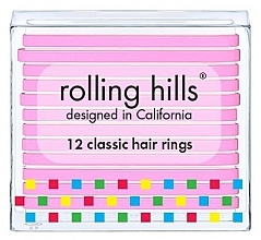 Hair Rings Set - Rolling Hills Classic Hair Rings Pink — photo N1