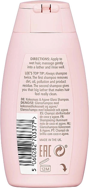 Moisturizing Shampoo - Lee Stafford CoCo LoCo Shine Shampoo With Agave — photo N2